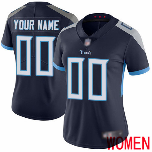 Limited Navy Blue Women Home Jersey NFL Customized Football Tennessee Titans Vapor Untouchable